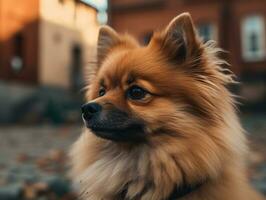 perro de Pomerania perro creado con generativo ai tecnología foto