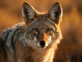 coyote retrato creado con generativo ai tecnología foto