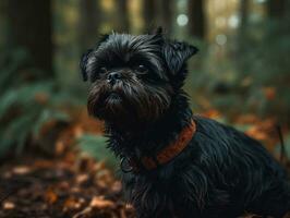 Affenpinscher dog created with Generative AI technology photo