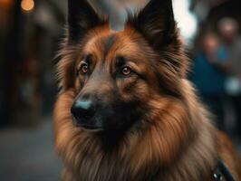 Belga tervuren perro creado con generativo ai tecnología foto