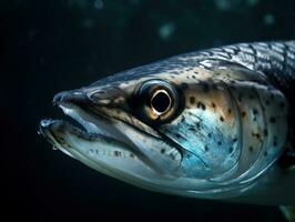 Barracuda portrait created with Generative AI technology photo