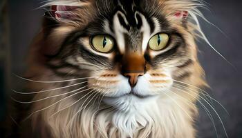 muy hermosa mainecoon gato foto - ai generado