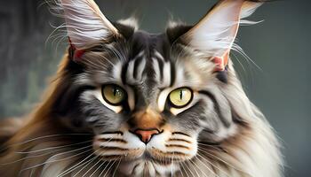 Very Beautiful Mainecoon Cat Photo - AI Generated