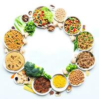 international vegan day celebration with circle design ai generative photo