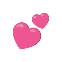loveitლ(´ڡ`ლ)❣️ Love emoticon icon vector in flat style. Double heart, like