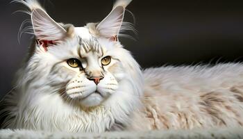 muy hermosa mainecoon gato foto - ai generado