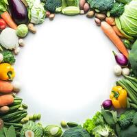 Vibrant background with fresh and colorful vegetables ai generative photo