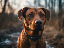 Broholmer dog created with Generative AI technology photo