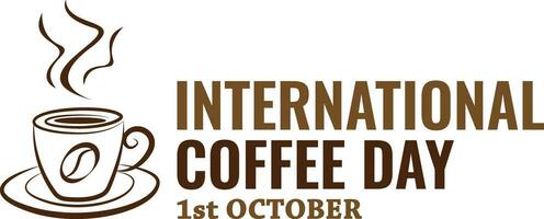 International coffee day Concept. vector