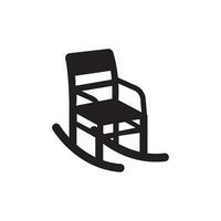 Rocking chair logo icon simple vector,illustration design template vector