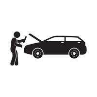 Car checking icon, logo illustration vector design template