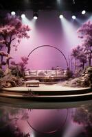 Light Purple stage, Nordic minimalist style. AI generative photo