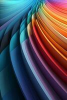 ios estilo fondo de pantalla arco iris colores amplio líneas. ai generativo foto