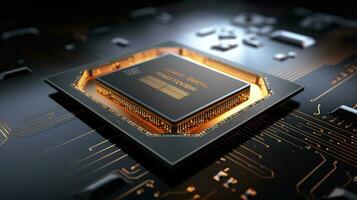 tecnología energía eficiente chip ai generado foto