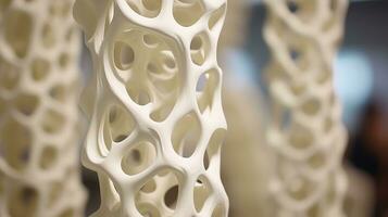 el plastico 3d impreso huesos ai generado foto