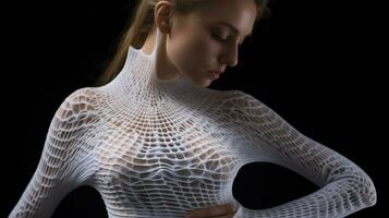 modern 3d printed clothes ai generated photo