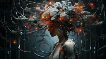 nerve neuroprocessor human brain ai generated photo