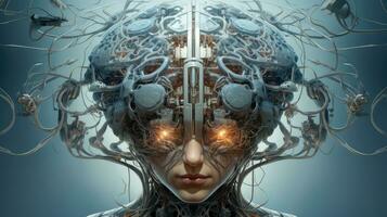 science neuroprocessor human brain ai generated photo