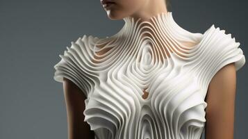 modern 3d printed clothes ai generated photo