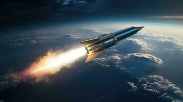 fly hypersonic missiles create ai generated photo