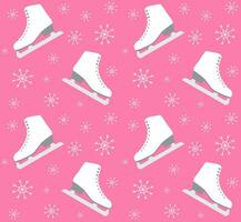 Vector seamless pattern of flat ice skates