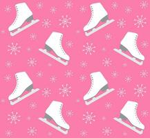 Vector seamless pattern of flat ice skates