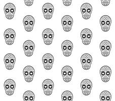 Vector seamless pattern of Mexican sugar skull