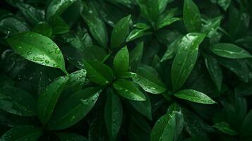 Close-Up Photography - Small Green Leaves, Generated AI Shot photo