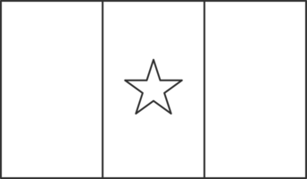 Senegal flag, for color the flag. Draft flag. png