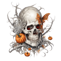Halloween Monster Clip Art, glücklich Halloween Tag Komposition, generativ ai png