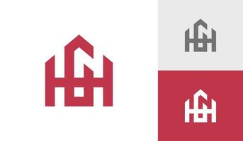 House letter HG logo design vector