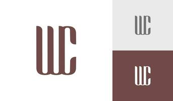 Letter WC initial monogram logo design vector