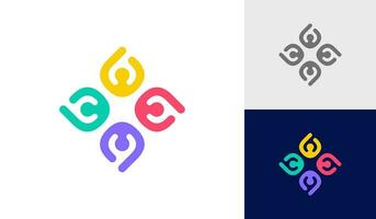 Community people, social community, abstract human family logo design vector