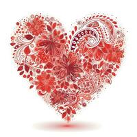 valentine day heart element love happy celebration pink template generative Ai. photo