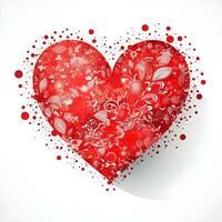 valentine day heart element love happy celebration pink template generative Ai. photo