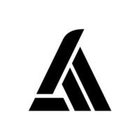 Triangle icon logo vector template.