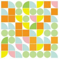 Seamless pattern with colorful circles on a white background. Vector illustration.