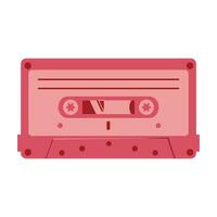 cassette tape music icon image. Vector illustration design pink color. Retro design elements, old and outdated items. Antique items
