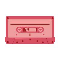 cassette tape music icon image. Vector illustration design pink color. Retro design elements, old and outdated items. Antique items