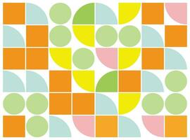 Seamless pattern with colorful circles on a white background. Vector illustration.