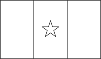 Cameroon flag, for color the flag. Draft flag. png