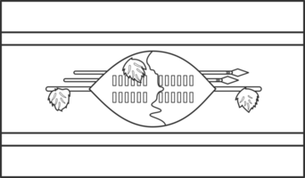 Eswatini bandeira, para cor a bandeira. esboço, projeto bandeira. png