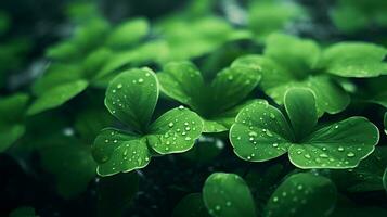 Nature's Intricate Patterns - Up-Close Green Leaves, Generated AI Image photo