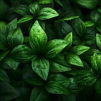 Macro Exploration - Tiny Green Leaves, Generated AI Capture photo