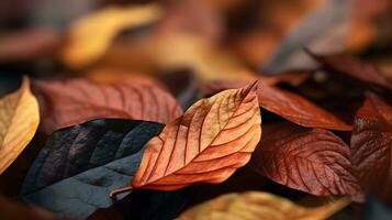 de cerca con naturaleza otoño verdor - generado ai imagen foto