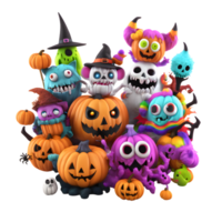 halloween monster clip art, gelukkig halloween dag ontwerp, generatief ai png