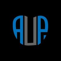 aup letra logo creativo diseño. aup único diseño. vector