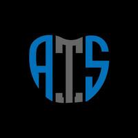 ats letra logo creativo diseño. ats único diseño. vector