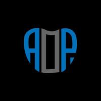 AOP letter logo creative design. AOP unique design. vector