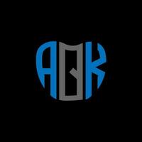 AQK letter logo creative design. AQK unique design. vector